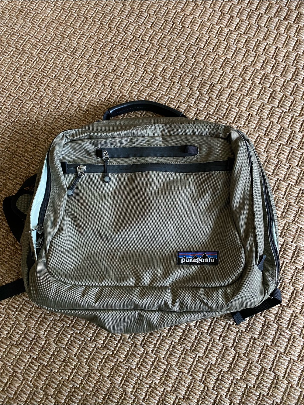 Patagonia Olive Laptop Briefcase with Black Accents